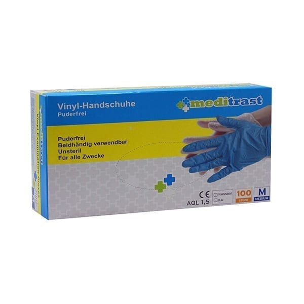 vinyl-handschuhe-prod ΓΑΝΤΙΑ ΒΙΝΥΛΙΟΥ ΔΙΑΦΑΝΑ MEDIUM 100τμχ - Image 1