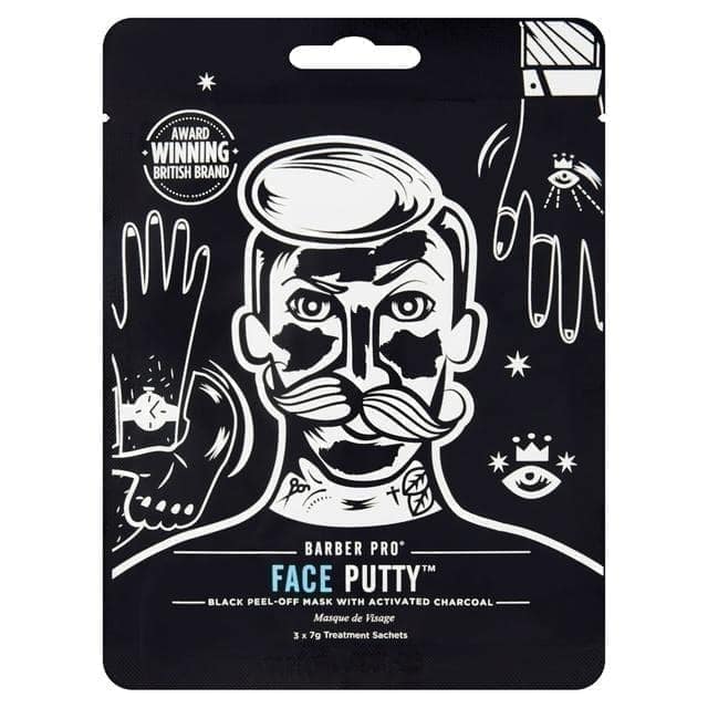 face putty final BARBER PRO FACE PUTTY BLACK PEEL-OFF MASK - Image 1