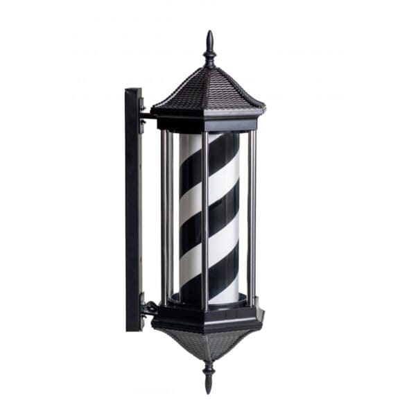 BARBER POLE HEXAGON BLACK/WHITE