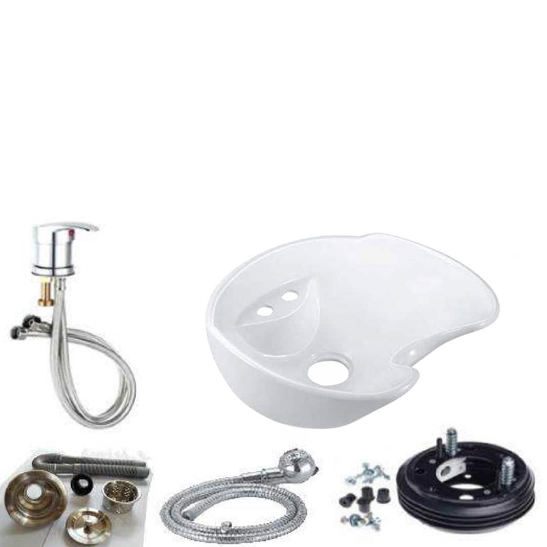 VM 210013 SET WHITE ΠΟΡΣΕΛΑΝΗ ΛΟΥΤΗΡΑ ΣΕ ΛΕΥΚΟ ΧΡΩΜΑ - Image 1