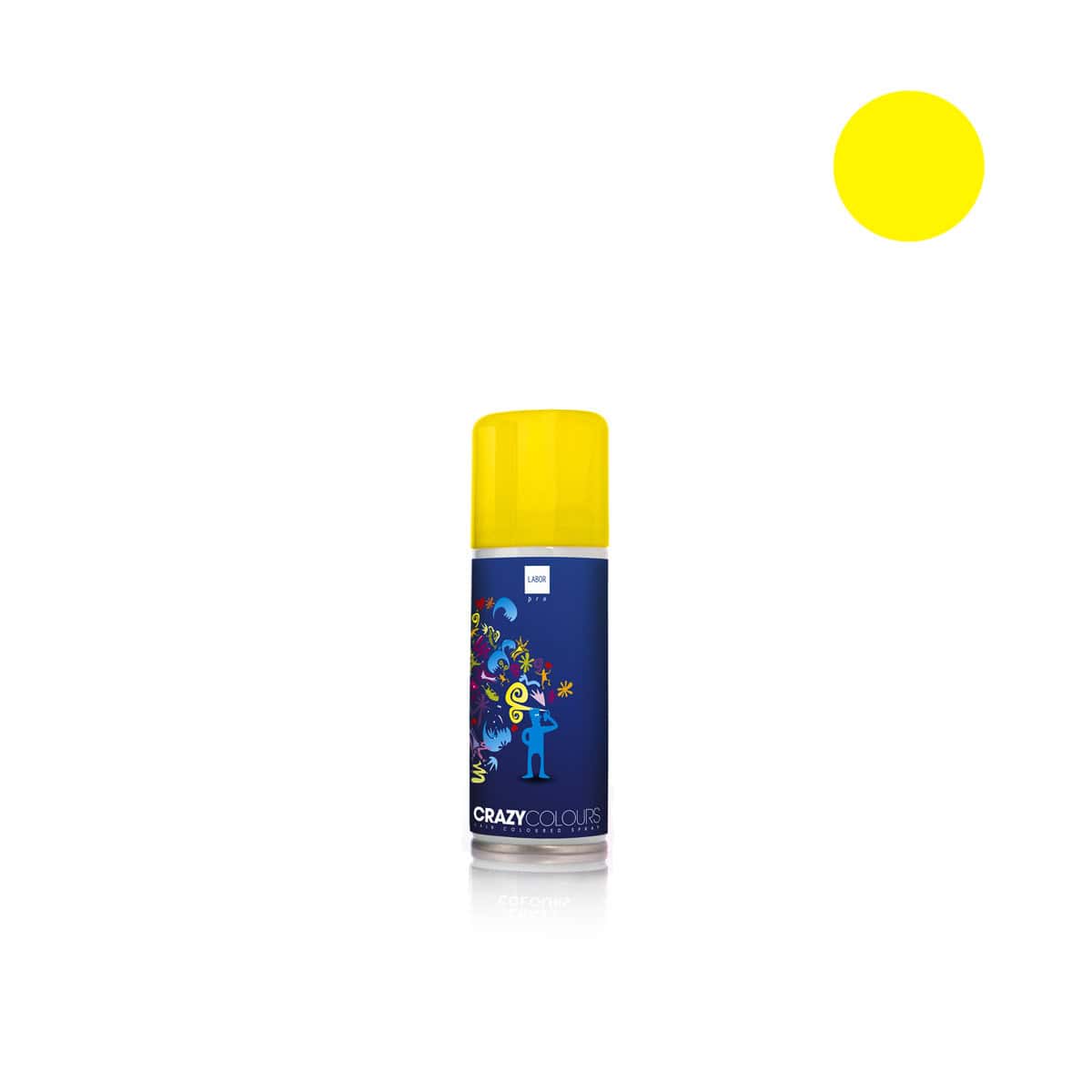 LABOR NEW CRAZY COLOR - YELLOW 125ml Labor new crazy color yellow κίτρινο 125ml χρωματιστό σπρέι μαλλιών