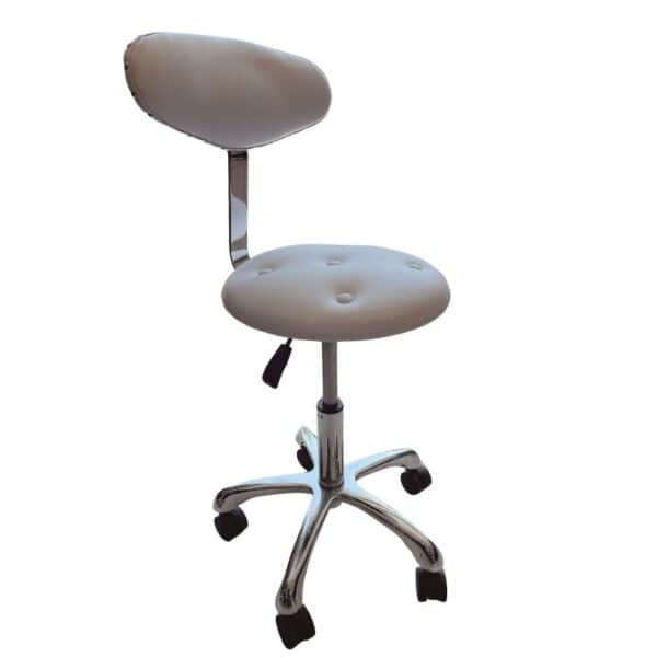 σκαμπό εργασίας κομμωτή κομμωτηρίου αισθητικού VM-689 white λευκό