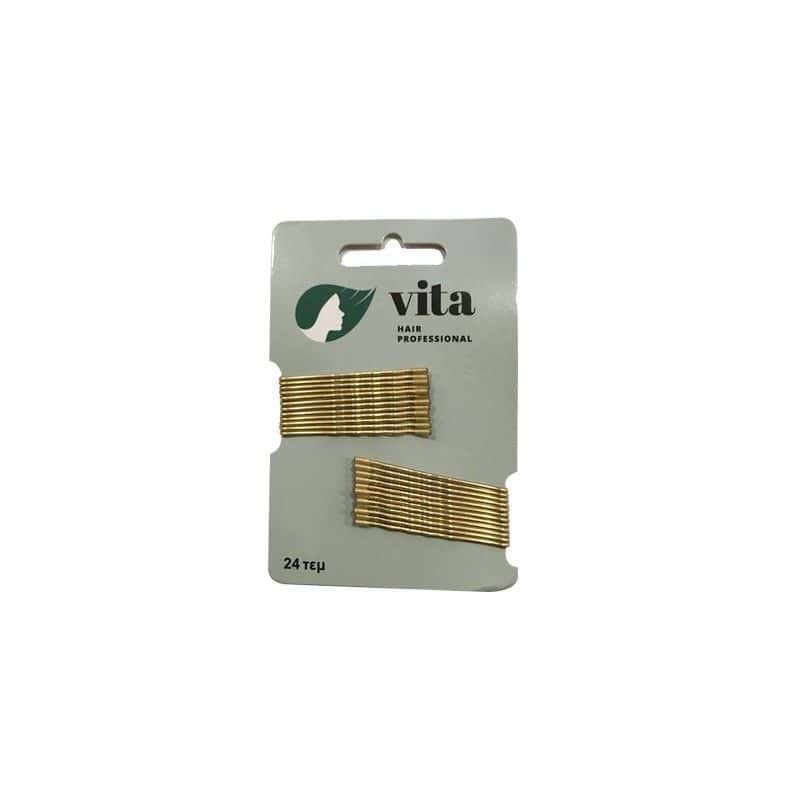 vita-hp-50-50-mm-24- VITA HAIR PROFESSIONAL ΤΣΙΜΠΙΔΑΚΙΑ ΜΑΛΛΙΩΝ ΞΑΝΘΟ 50mm 24τμχ - Image 1