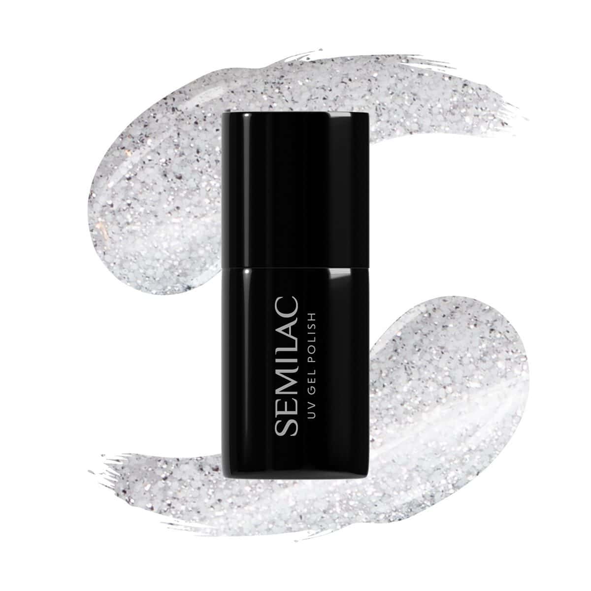 ΗΜΙΜΟΝΙΜΟ ΒΕΡΝΙΚΙ SEMILAC 605 WHITE FLASH ημιμόνιμο βερνίκι νυχιών Semilac 605 White Flash