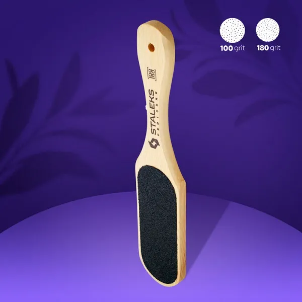 Wooden foot file BEAUTY & CARE 10 TYPE 1 100/180 grit