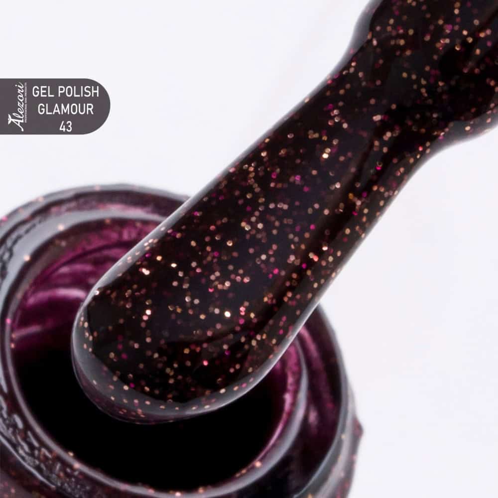 GEL POLISH GLAMOUR 43 (2580)_HEMA-1000x1000 GEL POLISH GLAMOUR 43 (№2580_GLITTER) 15ml. - Image 1