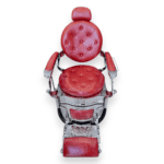 ΚΑΡΕΚΛΑ BARBER DARK RED-SILVER VM-3007 - Image 3