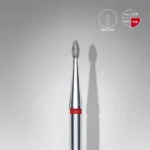 Diamond nail drill bit rounded bud red EXPERT head diameter 1,6 mm / working part 3,4 mm