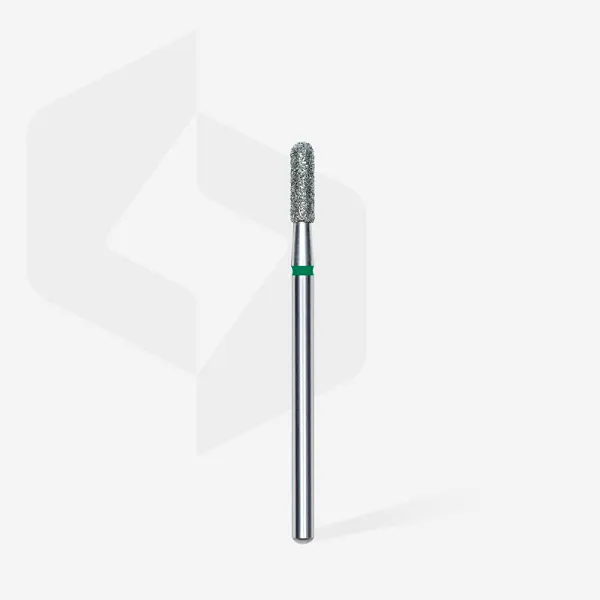 Diamond nail drill bit rounded cylinder green EXPERT head diameter 2,3 mm / working part 8 mm
