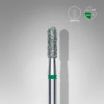 Diamond nail drill bit rounded cylinder green EXPERT head diameter 2,3 mm / working part 8 mm