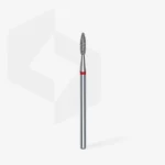 Diamond nail drill bit flame red EXPERT head diameter 2,1 mm / working part 8 mm