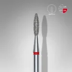 Diamond nail drill bit flame red EXPERT head diameter 2,1 mm / working part 8 mm