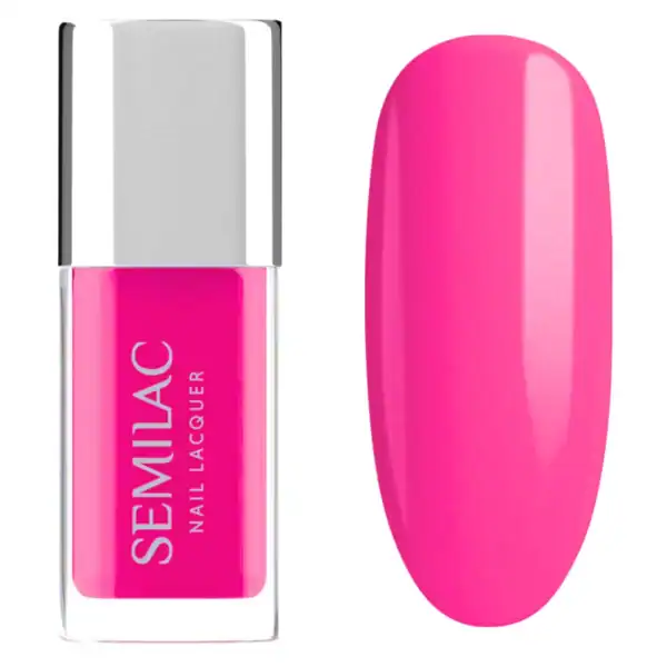 semilac nail lacquer 119 neon pink 9ml